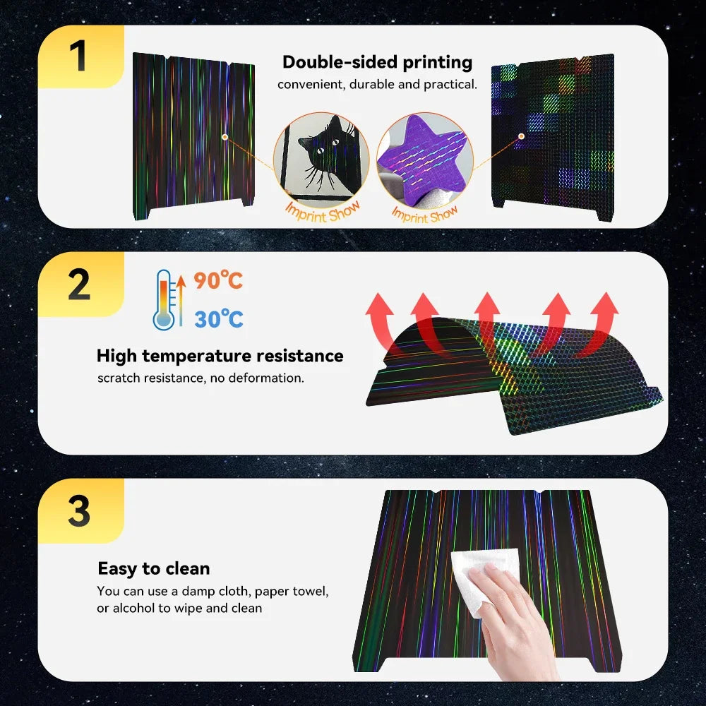 K1C PEI Sheet K1 Build Plate Double Sided PEO PET Spring Steel Sheet Ender 3 V3 SE H1H Plate for For Ender-3 S1 Pro/ Ender-5 S1