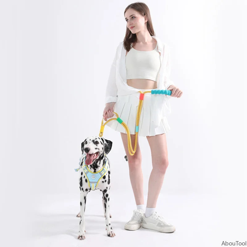 Versatile Pet Traction Leashes with Foam Handle Hand Free Dog Leash for Pet Walking Running Adjustable Sizes Pet Supplies