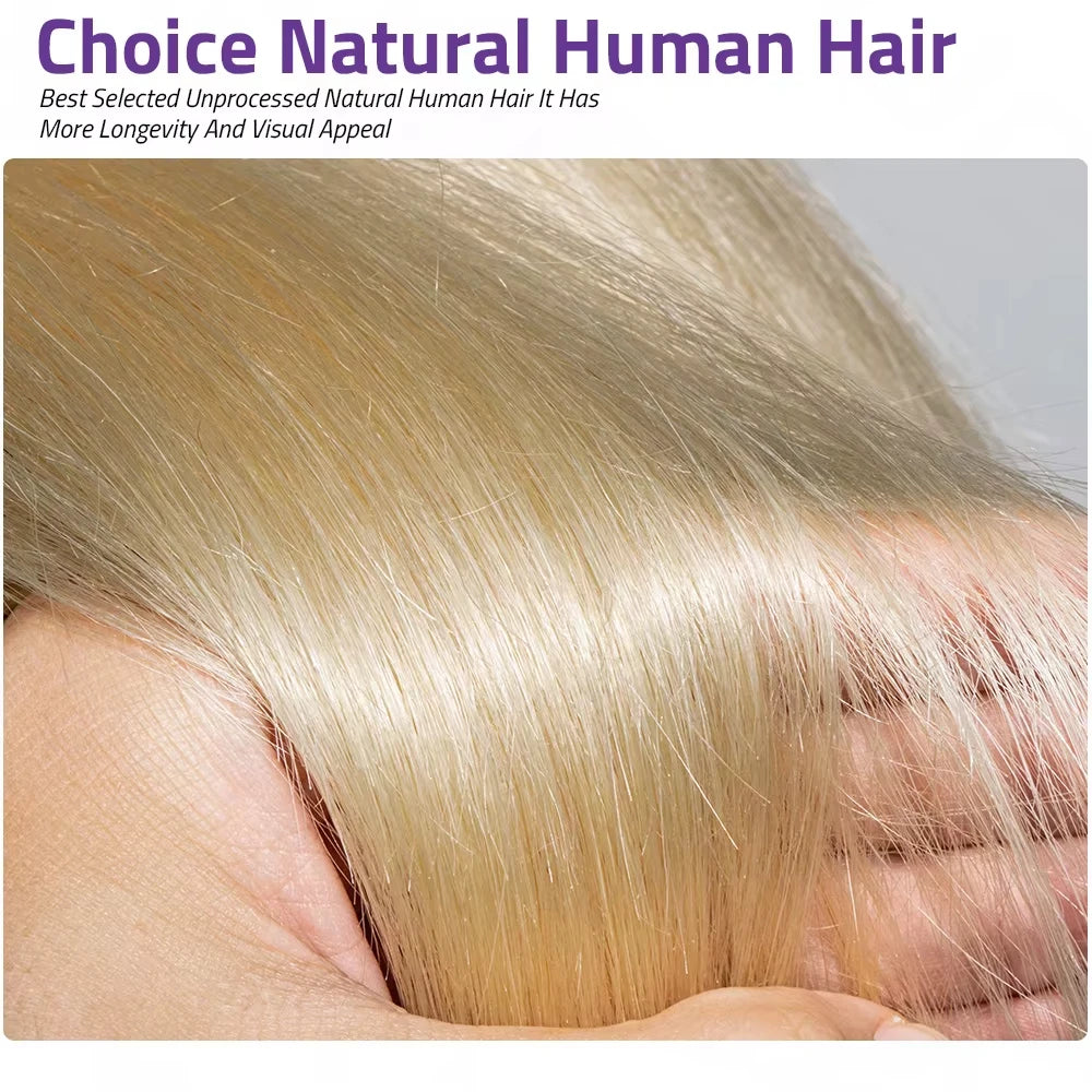 613 Blonde Straight HD Transparent 13x5 13x6 Lace Front Human Hair Wigs Brazilian PrePlucked 40 Inch Lace Frontal Wig Human Hair
