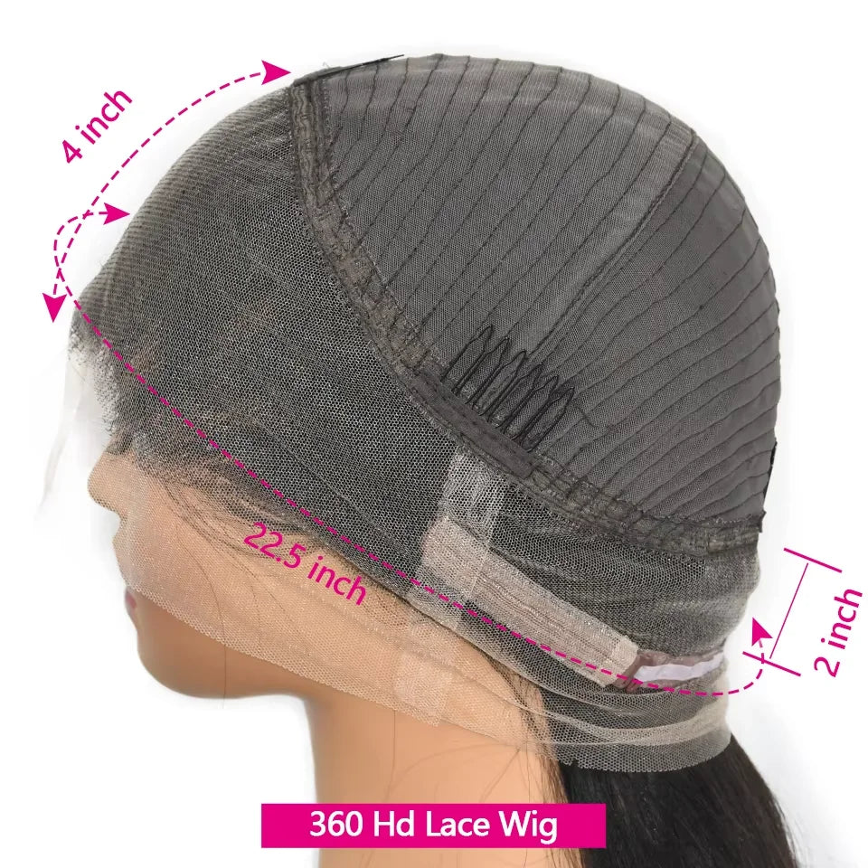 Bone Straight 13x4 13x6 HD Lace Frontal Brazilian Wig 5x5 Closure Glueless 360 Full Lace Front Human Hair Wigs For Black Women