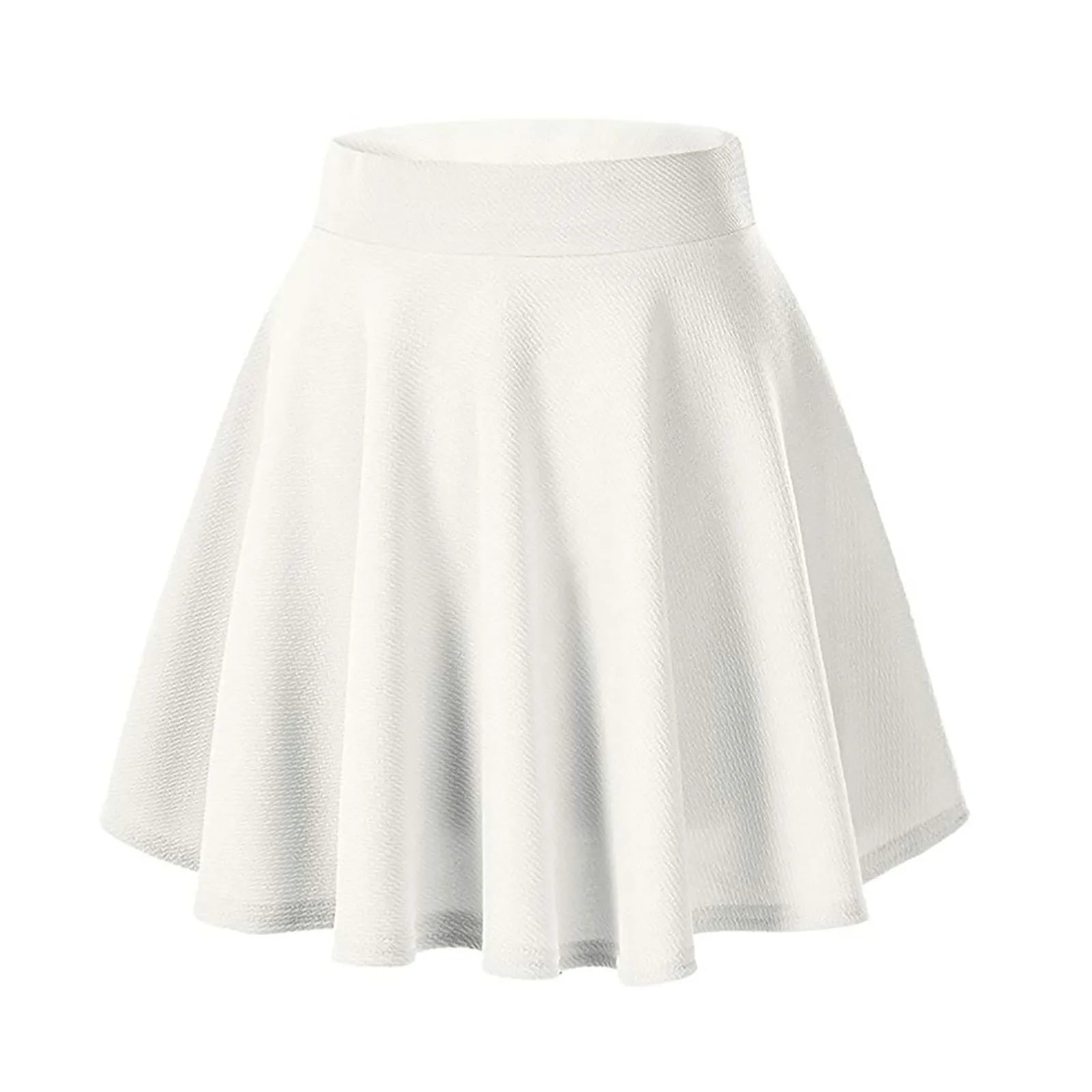 Skirt Women Plus Size Knee Length Women Fashion Basic Stretch Flared Casual Skirt Pleated A Line Skirt 한국 스타일 여성의류