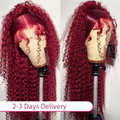 200% Colored 99j Wine Red Human Hair Wig Brazilian 40 Inch Burgundy 13x6 HD Lace Frontal Wig Body Wave 100% Remy Human Hair Wigs