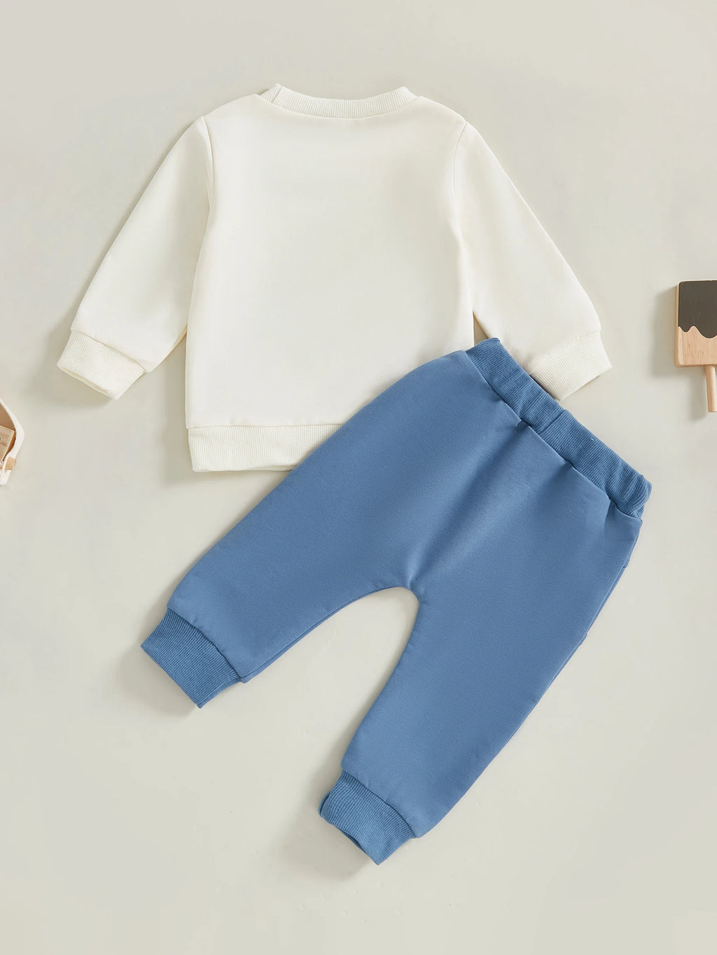 Toddler Boys Fall Outfits Retro Truck Print Long Sleeve Sweatshirts and Long Pants 2Pcs Clothes Set