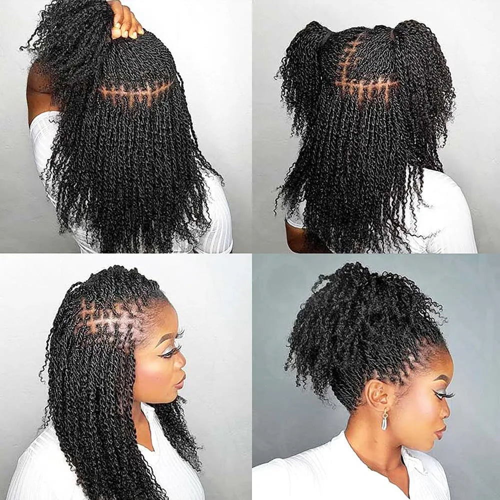 16 Inch 100G Afro Kinky Curly Bulk Human Hair For Braiding For Micro Twist 100% 4B No Weft Twists Human Hair Bundles Extensions