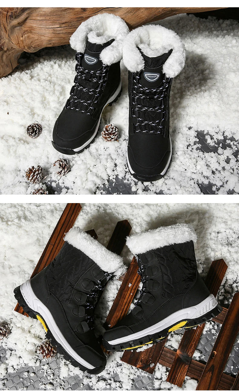 Women Classic Snow Boots Winter Warm Shoes Handmade Platform Shoes Womens Boots Ankle  Size 43 Booties