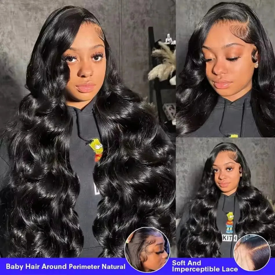 Body Wave Lace Front Wigs Human Hair 200 Density 13x6 13x4 Hd Transparent Lace Frontal Wigs For Women Pre Plucked With Baby Hair