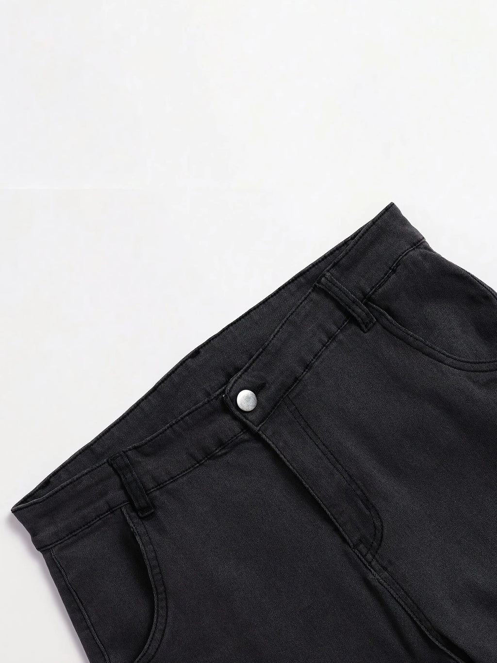 Men's workwear multi pocket jeans, casual street style straight leg denim pants
