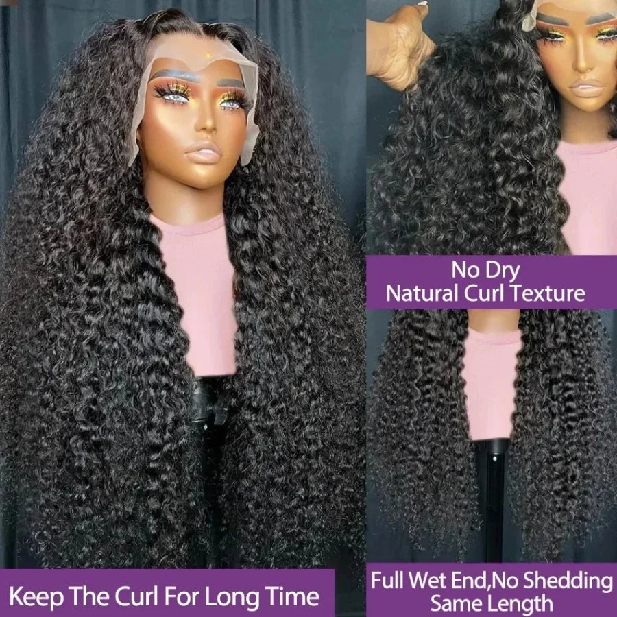40 Inch Curly Wigs 200% Lace Front Human Hair Wig 13x4 13x6 Hd Lace Frontal Wig Human Hair Deep Wave Pre Plucked With Baby Hair