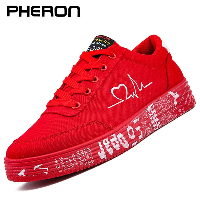 Fashion Women Vulcanized Shoes Sneakers Ladies Lace-up Casual Shoes Breathable Canvas Lover Shoes Graffiti Flat Zapatos Hombe