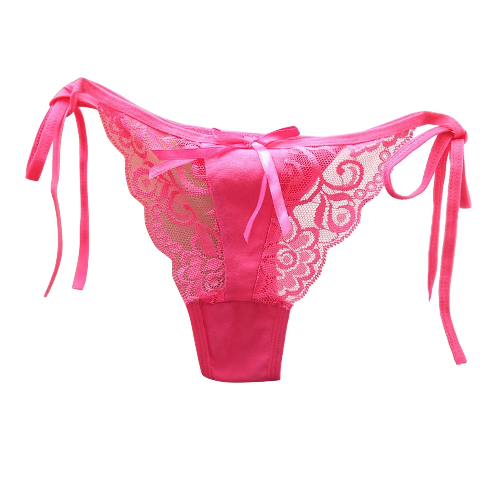 Women Sexy Lace Thong Low Waist Panties Side Tie See-Through Underpant Intimates Erotic Lingerie Ladies Underwear трусы женские