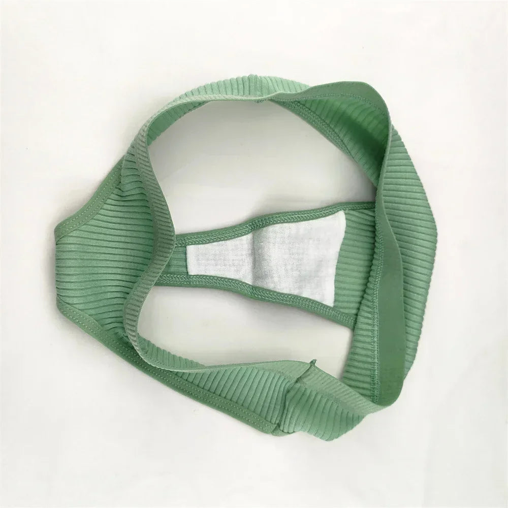 3Pcs/Set Women Thong G String Soft Ribbed Cotton Brazilian Panties Solid Color Low Rise Underwear Female Intimates Lingerie