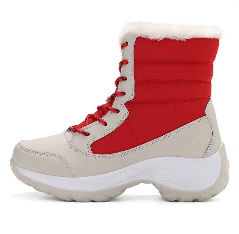 Women Boots Winter Platform Heels Snow Boots for Wamen 2023 Trend Fur Warm Ankle Boots Female Plush Winter Waterproof Shoes