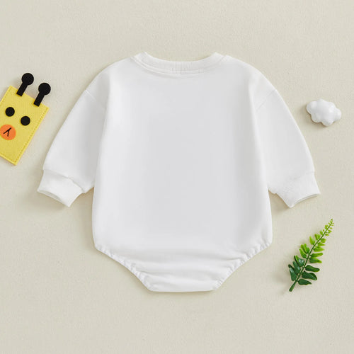 2025-05-05 Lioraitiin Newborn Baby Boy Romper Long Sleeve Round Neck Camo Dog Print Bodysuit Fall Playsuit