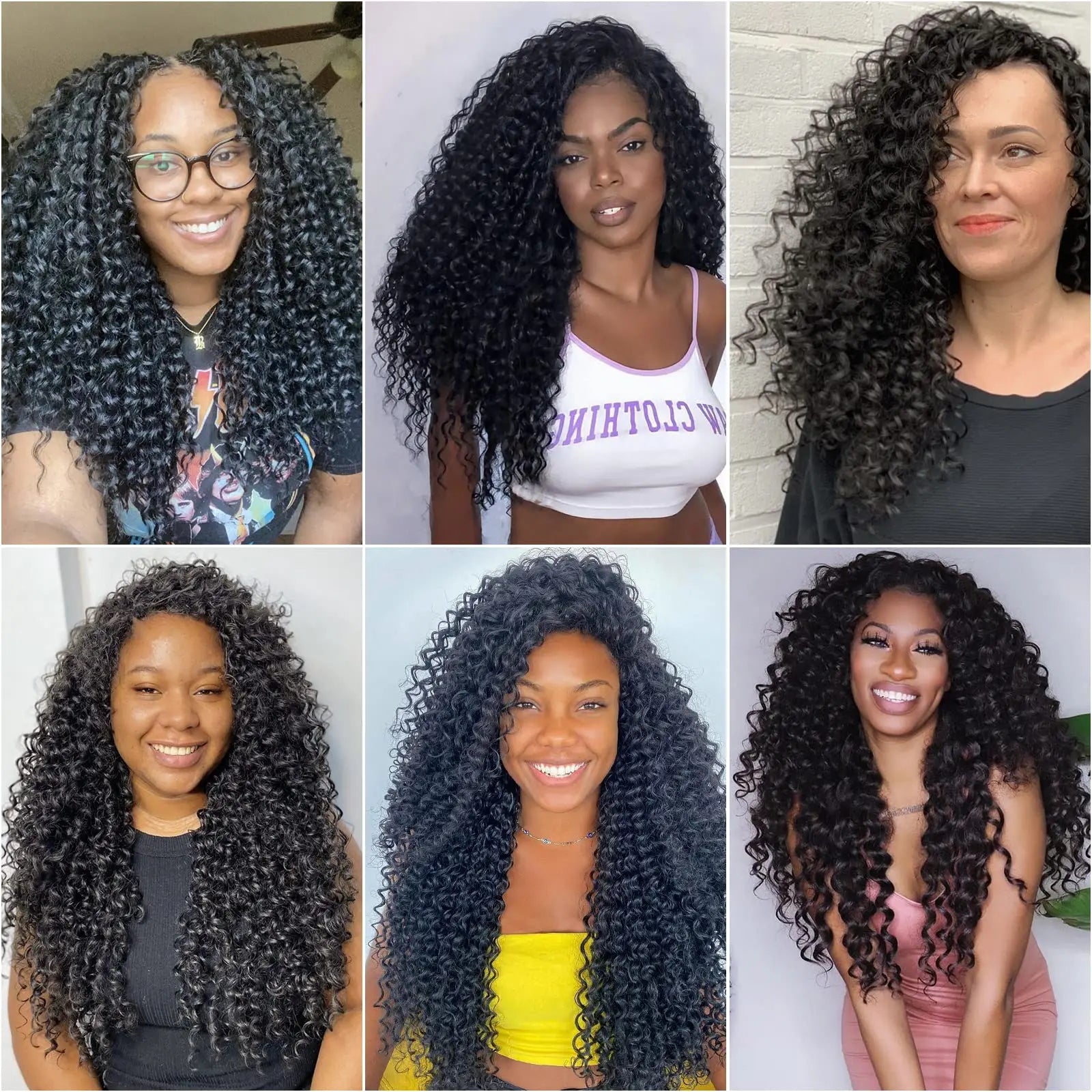 16A Kinky Curly Crochet Human Hair Knotless Pre-Separated Crochet Hair Extensions With String Curly Pre-Looped Feather Hair