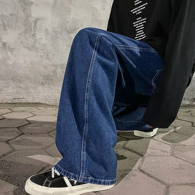 2024 New Streetwear Loose Jeans Men Korean Style Fashion