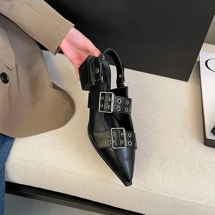 2023women's sandals summer  Ballet flats women Pointed rivet single shoe Platform Women Sandals zapatos de mujer tendencia