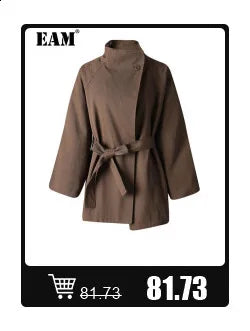 [EAM] High Elastic Waist Black Pleated Mesh Casual A-line Half-body Skirt Women Fashion Tide New Spring Autumn 2026  1DH5148