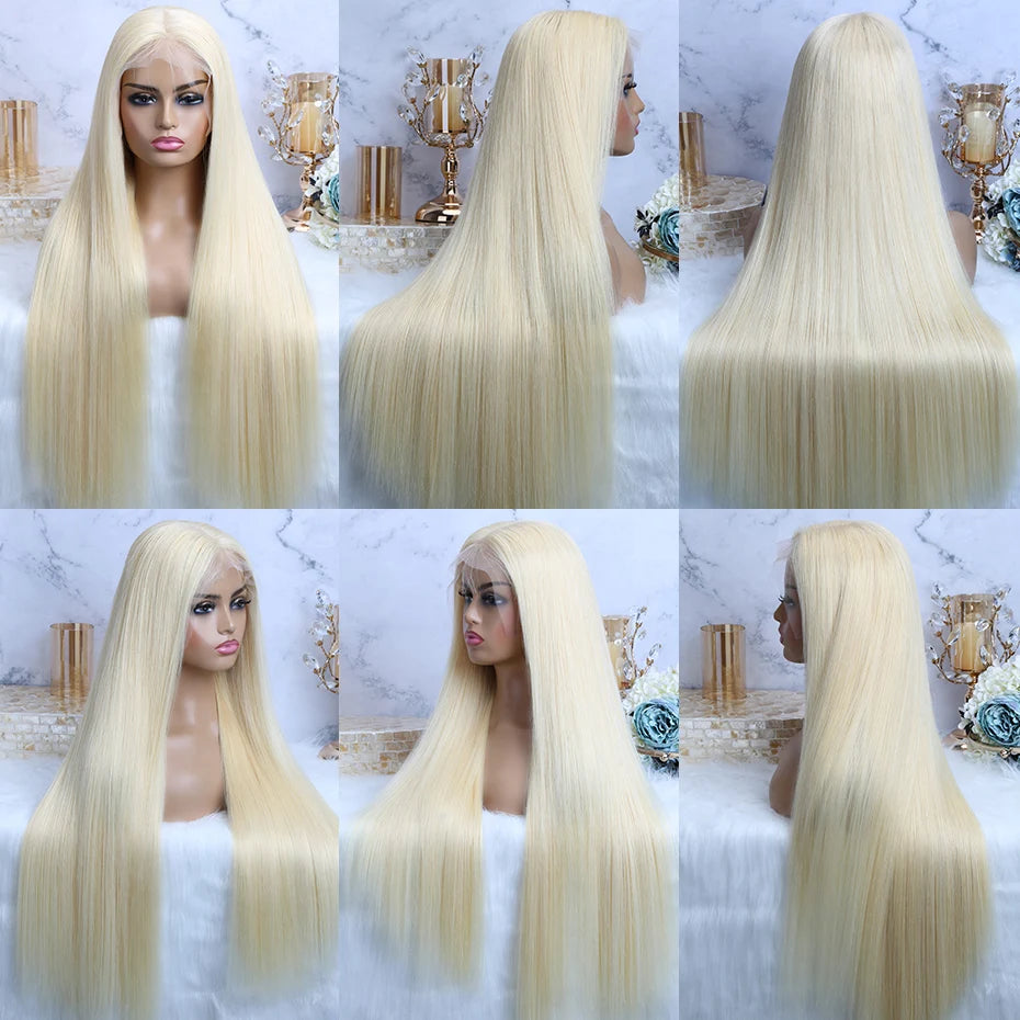 250% 300% High Density Lace Wigs 613 Hd Lace Frontal Wig 13x6 Bone Straight Blonde Wig 13x4 Lace Front Human Hair Wigs For Women