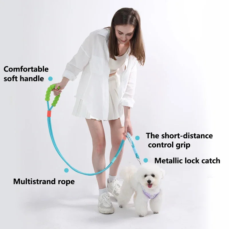 Versatile Pet Traction Leashes with Foam Handle Hand Free Dog Leash for Pet Walking Running Adjustable Sizes Pet Supplies