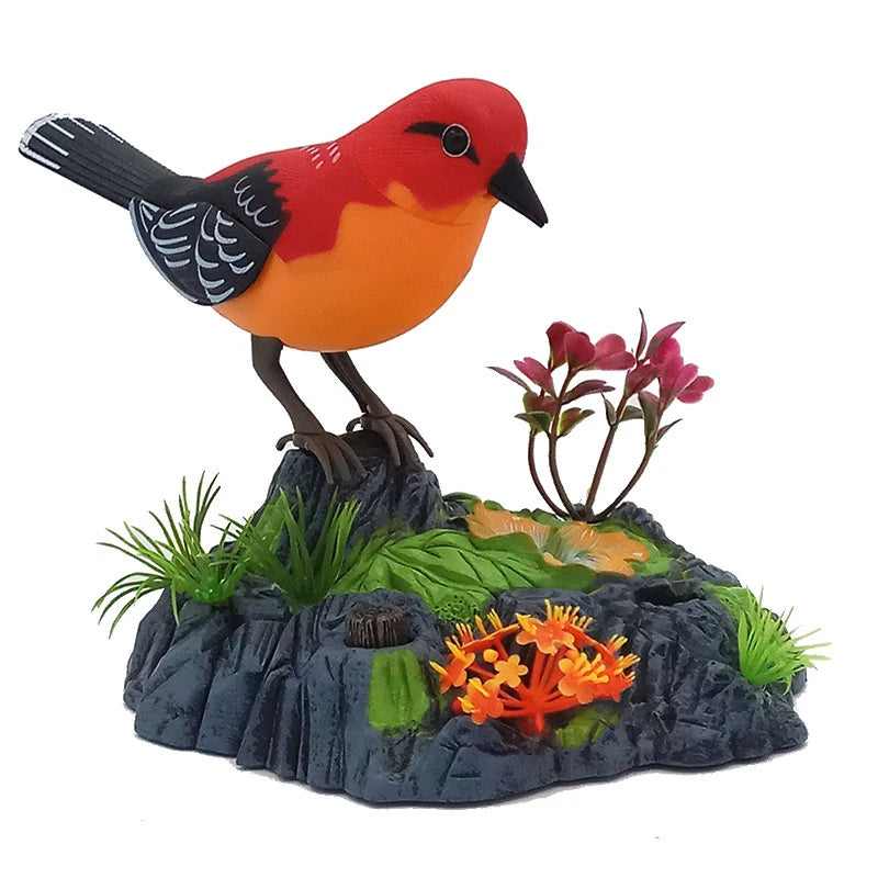 Sound Voice Control Electric Bird Pet Toy Electric Simulation Induction Bird Cage Birdcage Toy