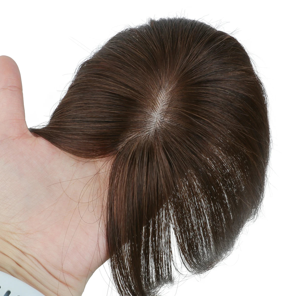 Real Human Hair Toppers for Women Daily 360° Bangs 3D Hair Pieces with Thinning Hair Bangs20, 25, 30, 35cm