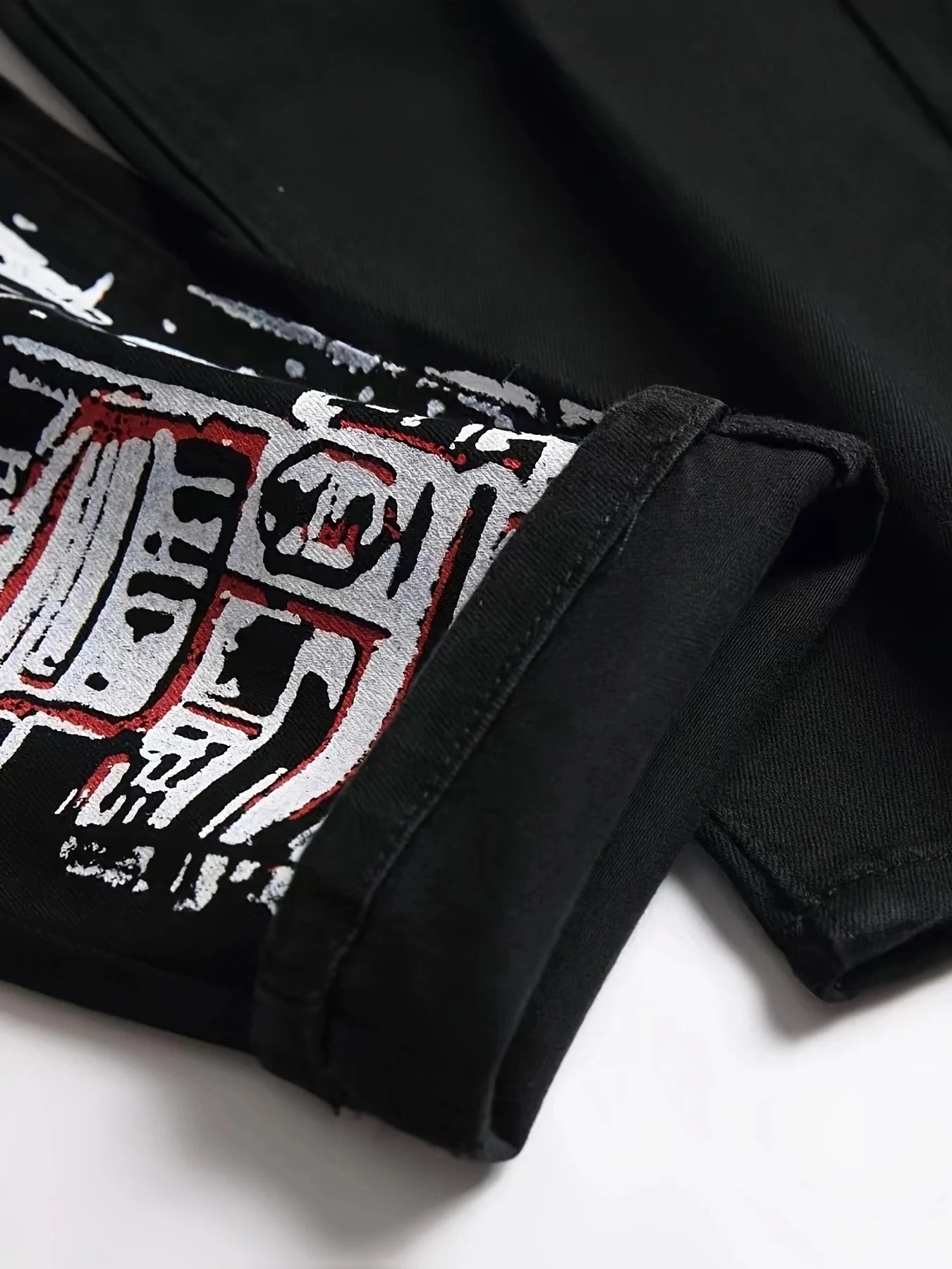 Inspired men's ripped jeans fashion slim and chapter stitching fashion street jeans fashion cutting edge