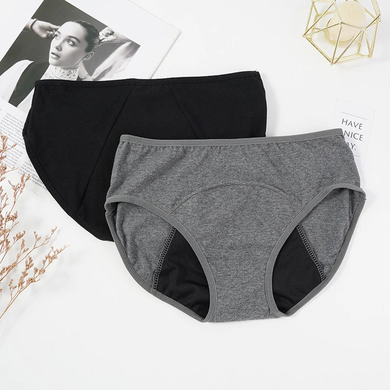 Menstrual Panties Physiological Pants Women Underwear Period Cotton Absorb Water Quick-dry Briefs Female Lingerie Plus Size