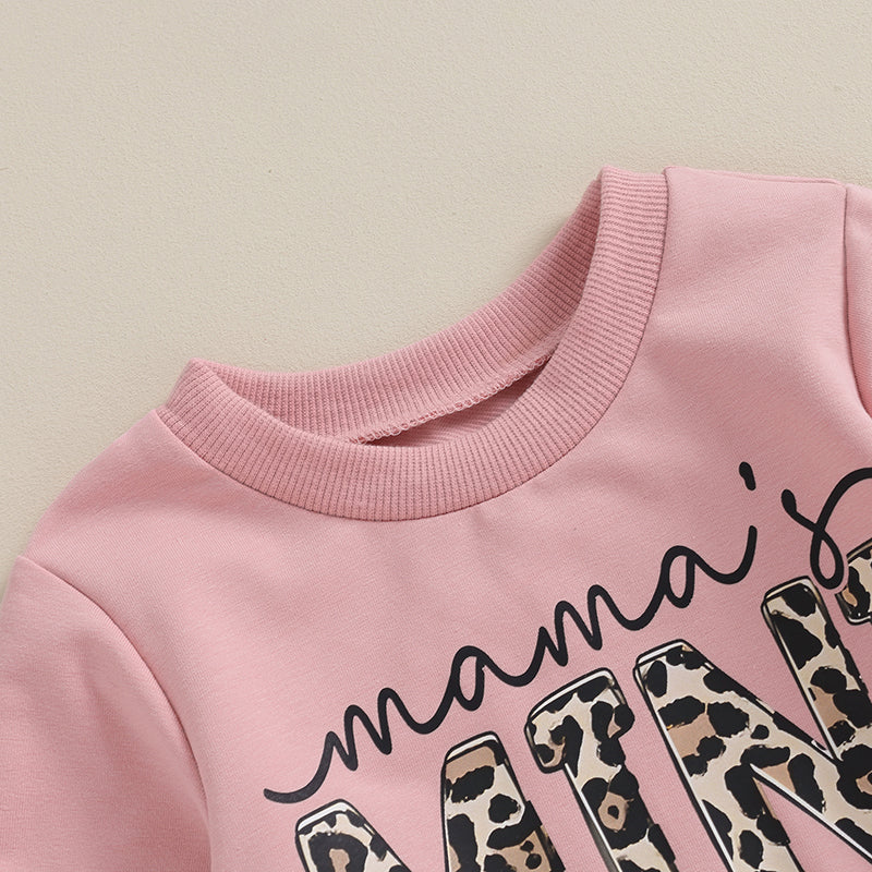 2023-09-15 Lioraitiin 0-3Y Newborn Baby Girls Clothing Set Letter & Leopard Print Long Sleeve Pullover Strap Pants 2 Pcs Outfit