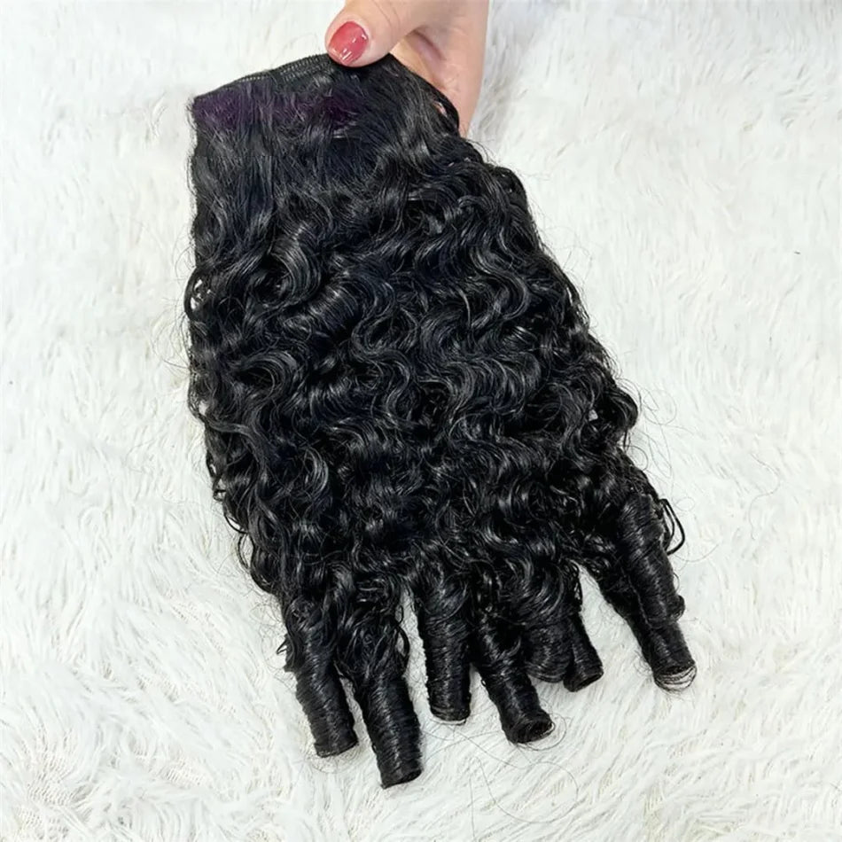 12A Burmese Curly Bundles Human Hair 3C4A Water Wave With Spiral Curly End 100% Unprocessed Raw Hair Sew In For Women 18 30 Inch