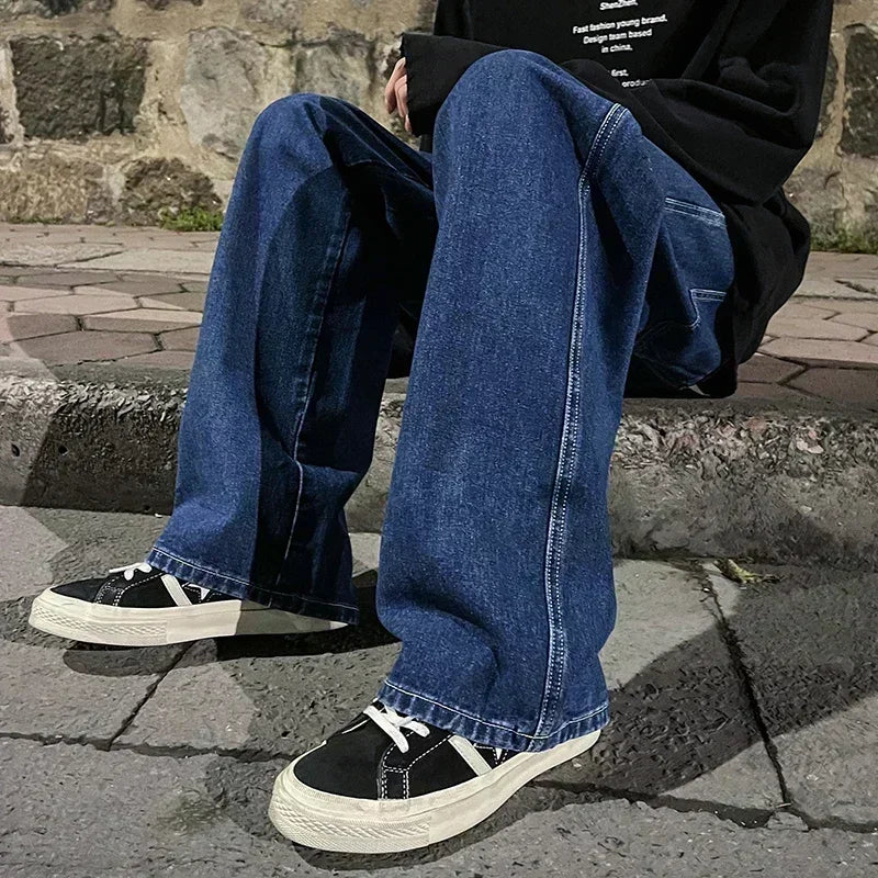 2024 New Streetwear Loose Jeans Men Korean Style Fashion