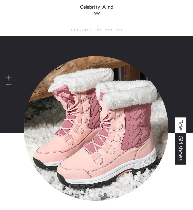 Women Classic Snow Boots Winter Warm Shoes Handmade Platform Shoes Womens Boots Ankle  Size 43 Booties