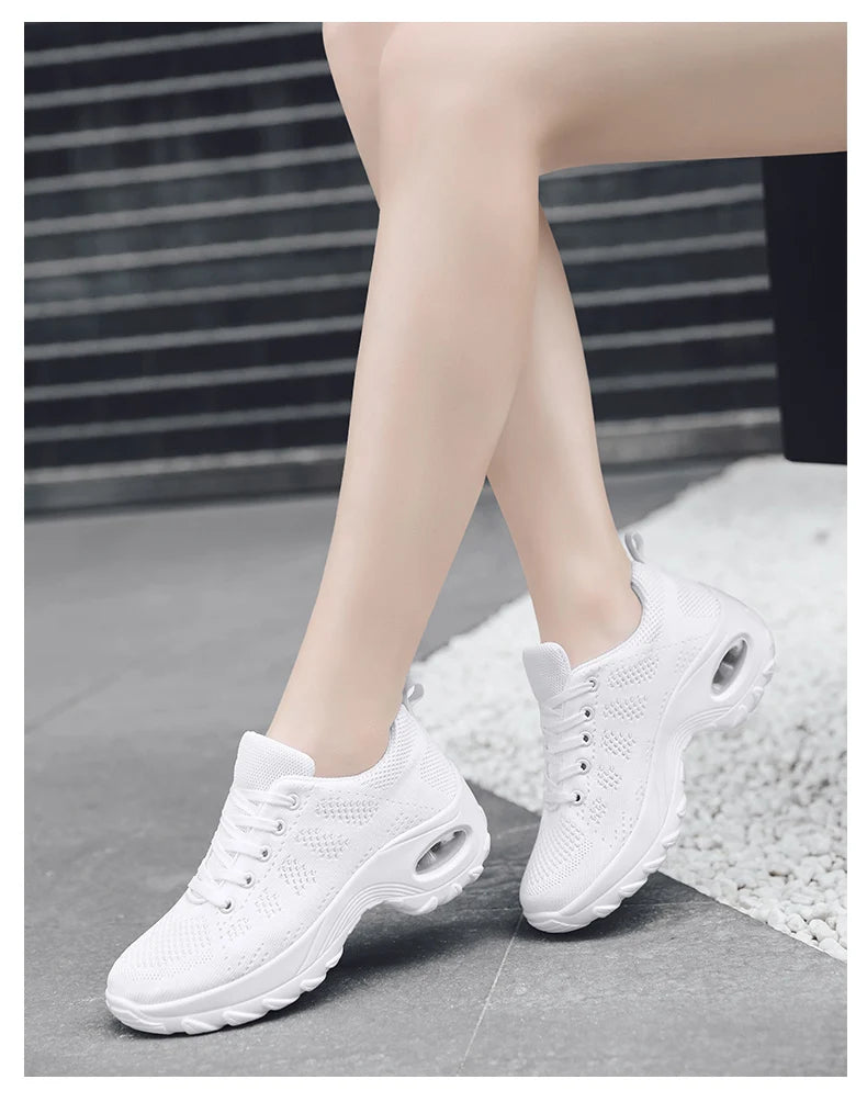 2025 Women's Fashion New Product: Sports Walking Shoes Breathable and Lightweight Casual Walking Platform Shoes Calzados Mujeres