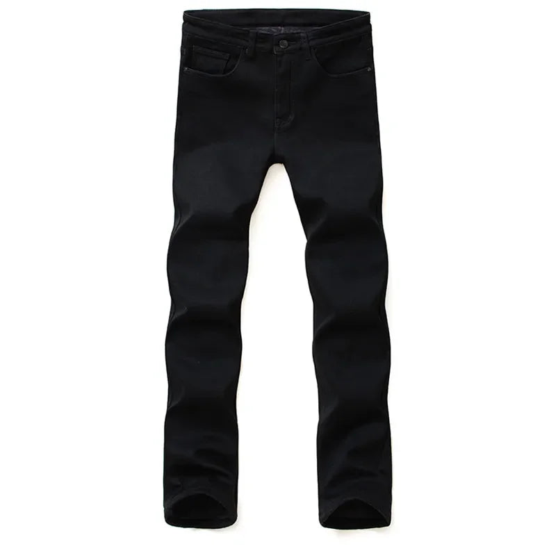 Spring Autumn Men Classic Fashion Brand Jeans Homme Man Soft Stretch Black Biker Masculino Denim Trousers Mens Pants Overalls