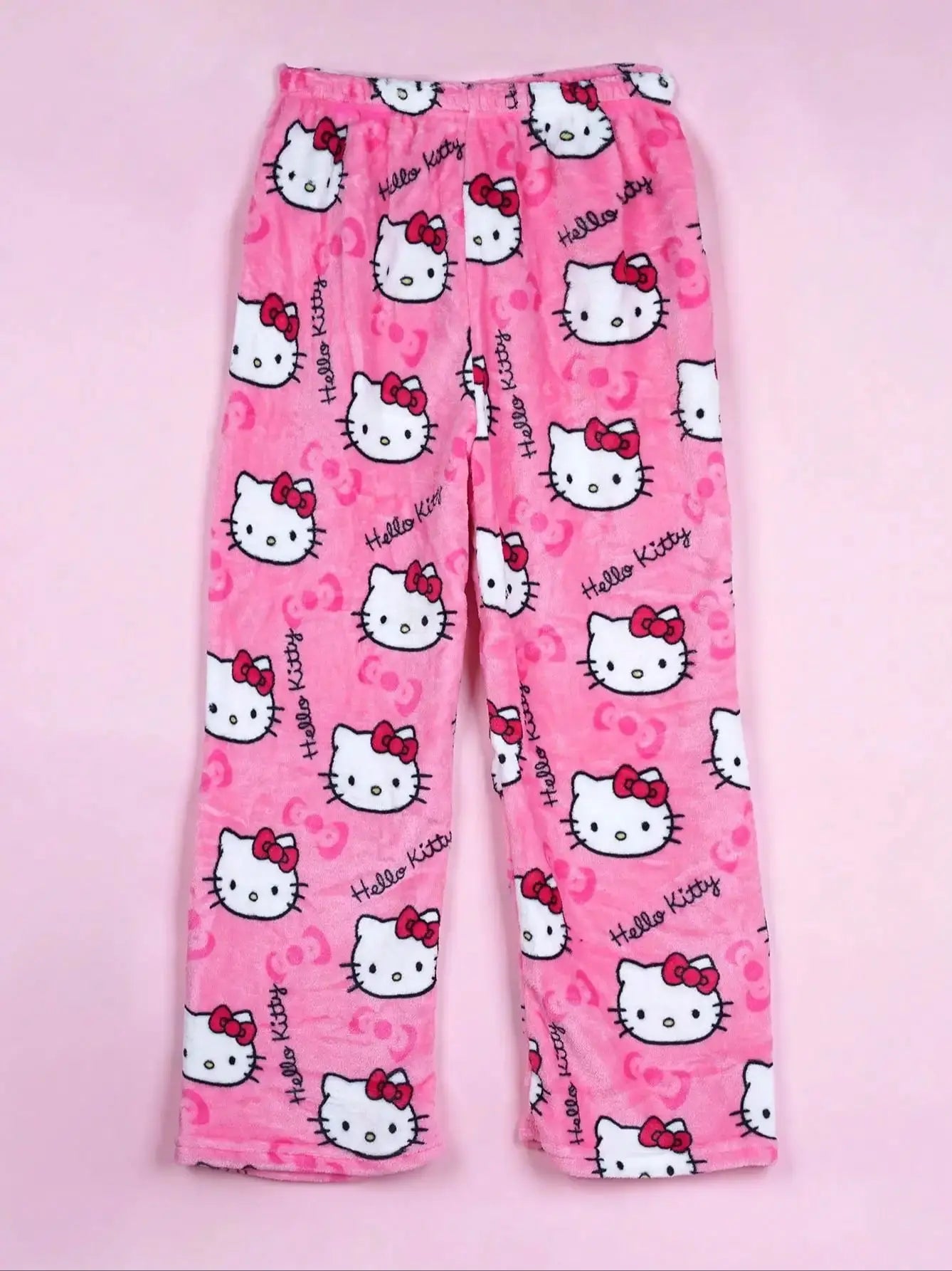 Y2K Hello Kitty pajamas anime women's pajamas cartoon couple walking home pajamas trousers casual homewear