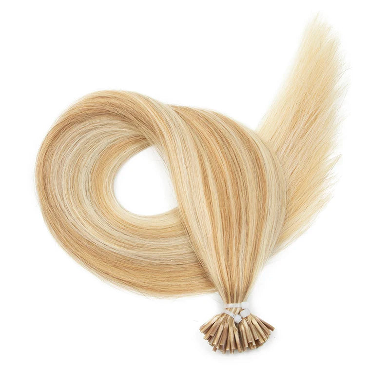 MRS HAIR I Tip Hair Extensions Real Human Hair Pre Bonded Micro Beads Hair Capsules Microlink Capsules Hair