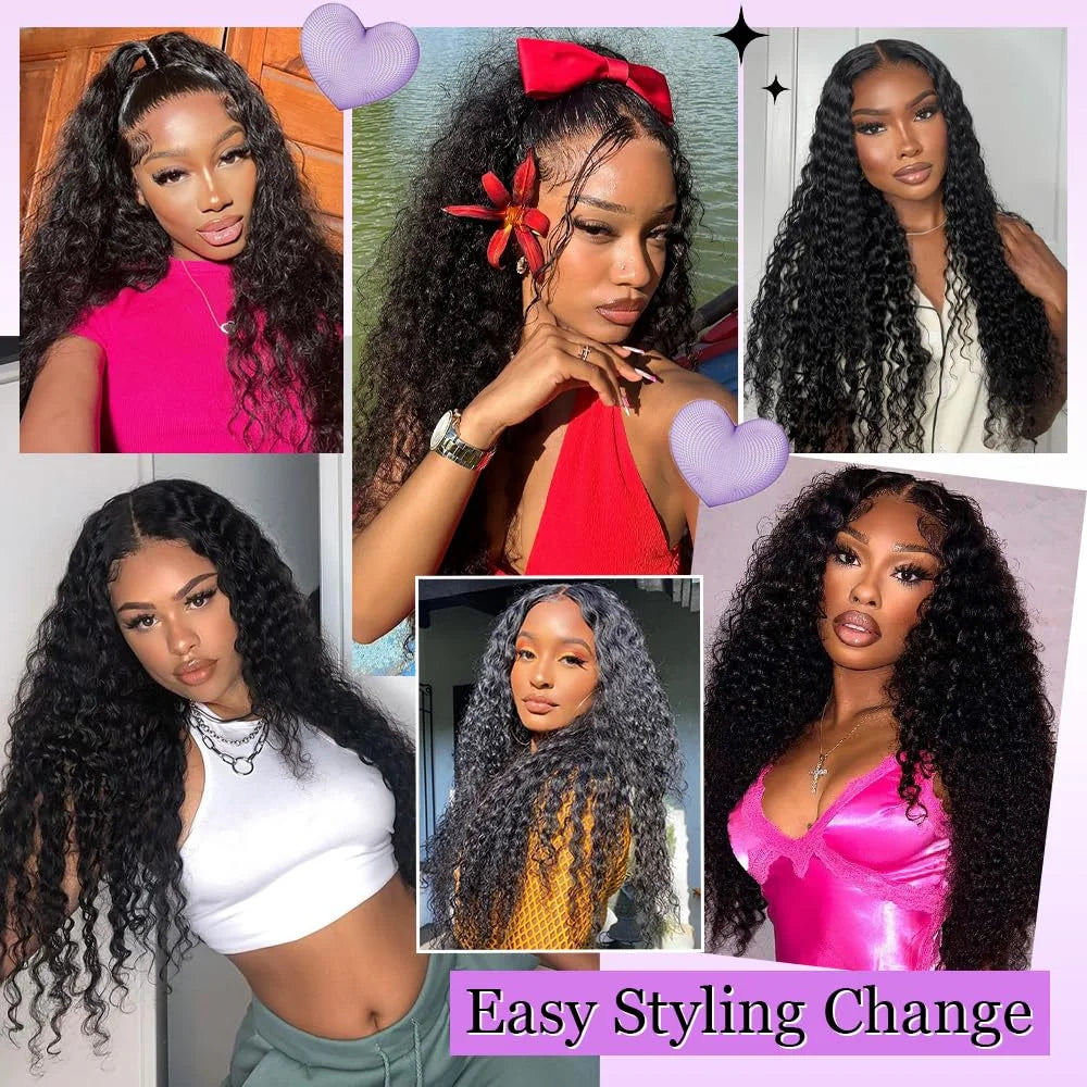 Clearance Sale Kinky Straight Bundles With HD Transparent Lace Closure Frontal And Bundles 100% Raw Virgin Human Hair Extension