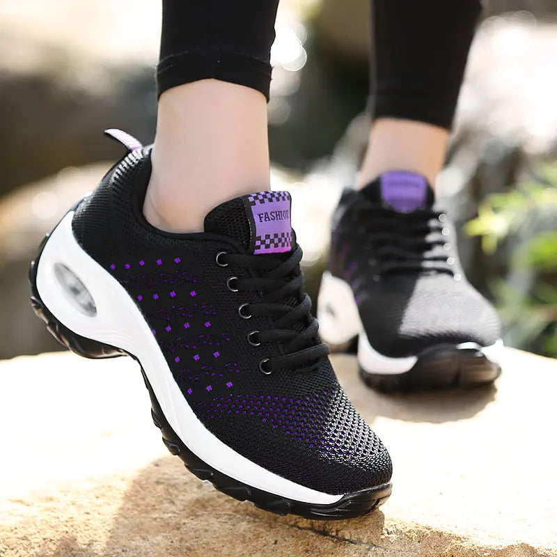 2025 Women's Fashion New Product: Sports Walking Shoes Breathable and Lightweight Casual Walking Platform Shoes Calzados Mujeres