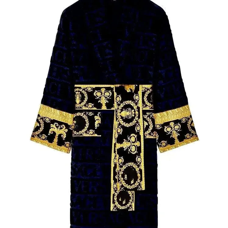 Fashion Autumn Winter Couple Robes - Long Sleeve Adult Bathrobe with Sashes Pockets, Men Women Homewear Pajamas