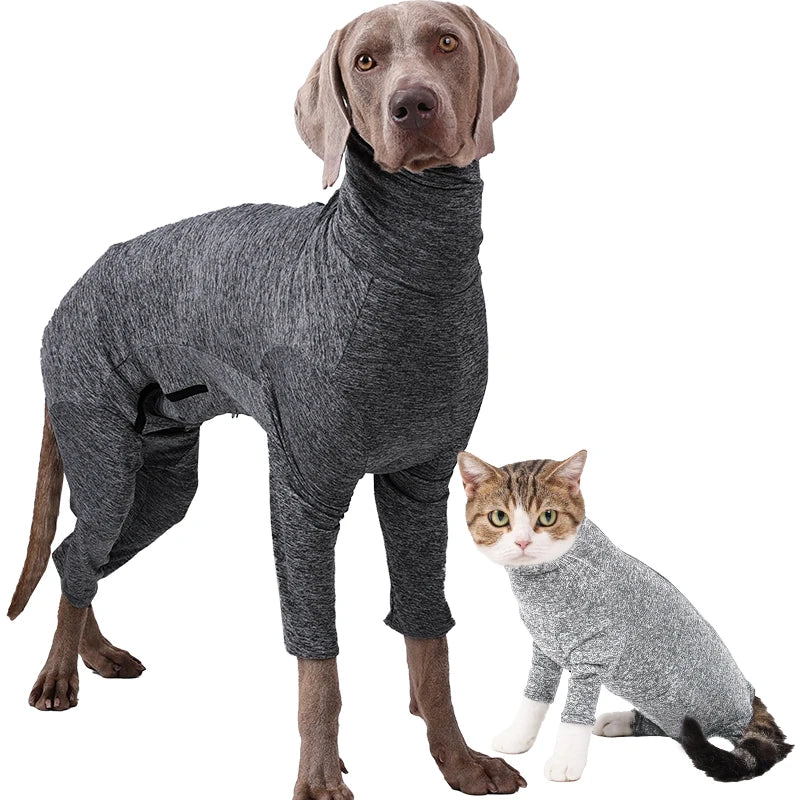 XS-3XL Pet Dog Clothes Winter Jumpsuit Undergarment Female Male Dog Home Loss Hair Proof Clothing Post-Surgical Recovery Clothes