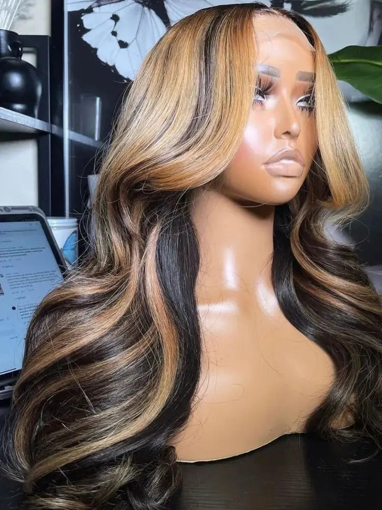 40 lnch Highlight Wig Human Hair P427 Honey Blonde 13x4 Lace Front Human Hair Wigs Body Wave Lace Frontal Wig For Black Women