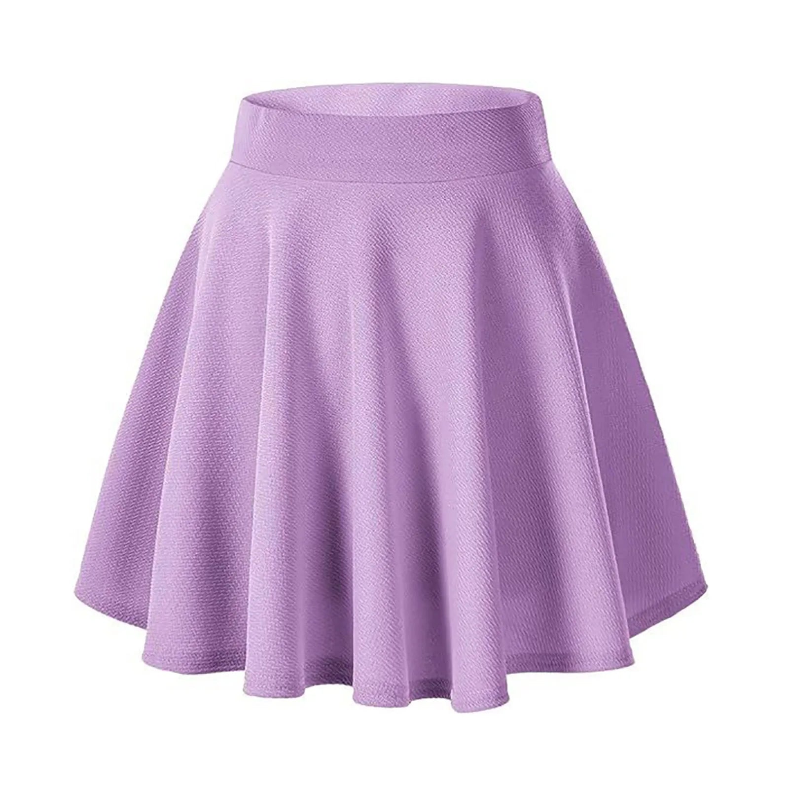 Skirt Women Plus Size Knee Length Women Fashion Basic Stretch Flared Casual Skirt Pleated A Line Skirt 한국 스타일 여성의류