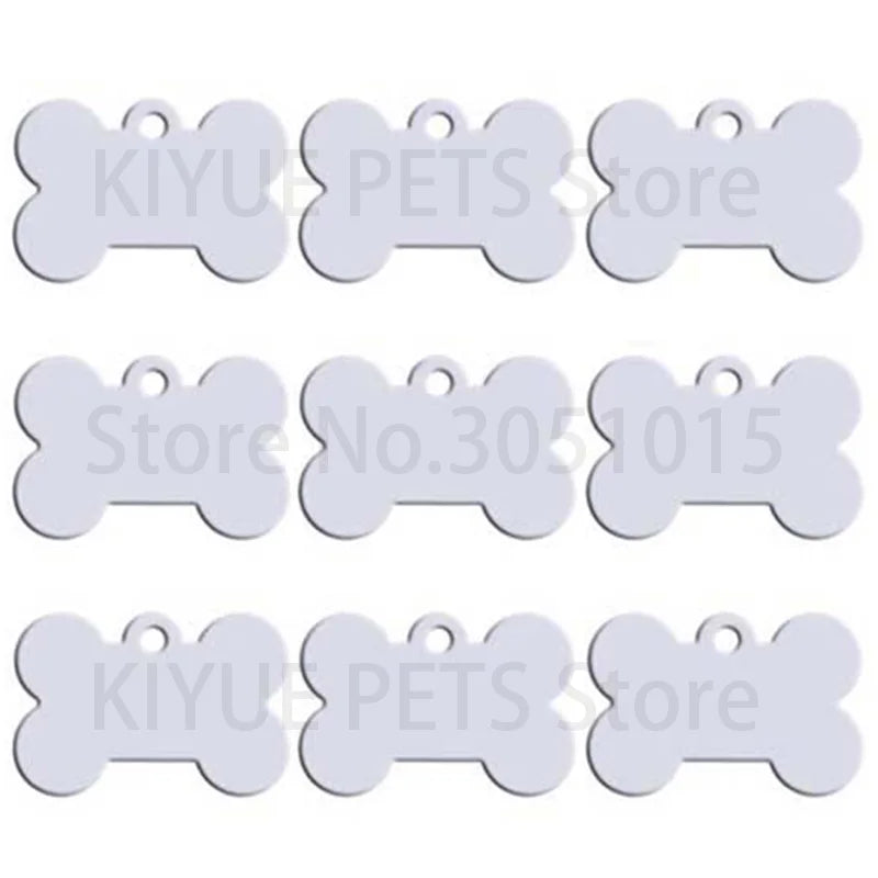 20Pcs Dog ID Tag Personalized Pet Engraved Pet ID Name Number For Puppy Dog Customized Tag Collar Pendant Bone Pet Accessories