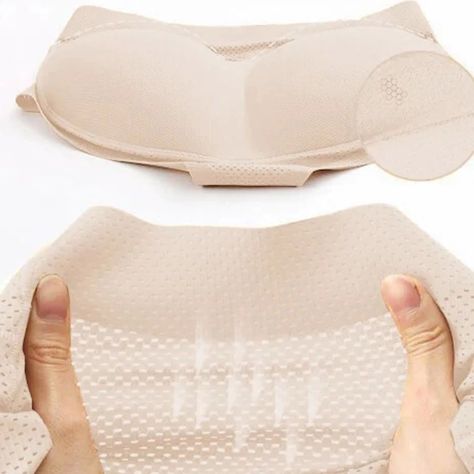 Seamless Shapewear Women's Mid Waist Shaping Triangle Pants Sponge Buttocks Mesh Breathable Hip Lifting Tummy Tightening Pants
