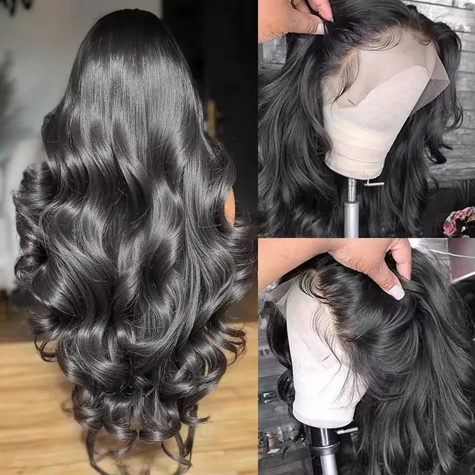 Body Wave Lace Front Wigs Human Hair 200 Density 13x6 13x4 Hd Transparent Lace Frontal Wigs For Women Pre Plucked With Baby Hair