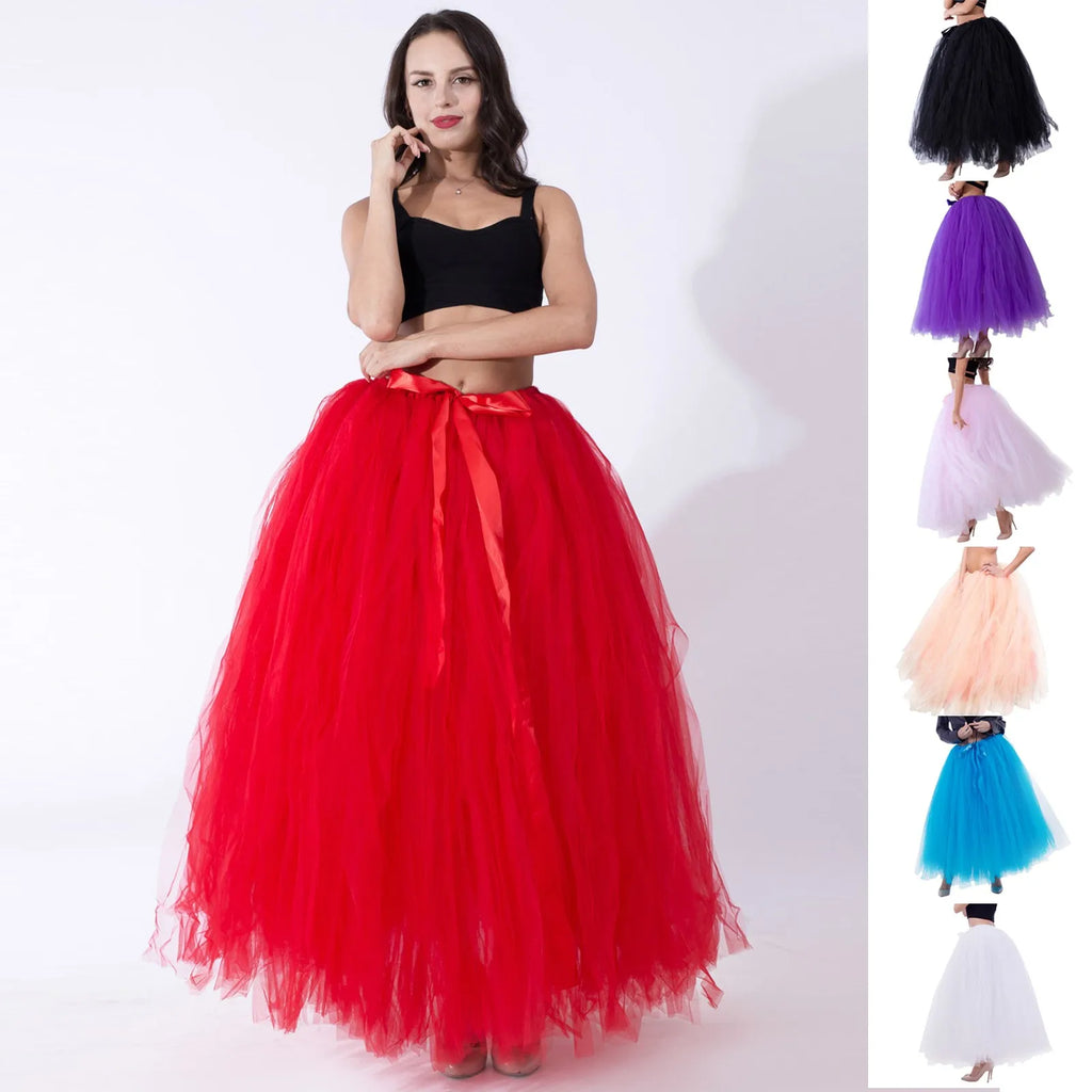 Summer Long Skirts For Women 2025 Women Fashion Solid Color Lace Up Bow Puffy Skirt Handmade Skirt Performance Skirt Ropa Mujer