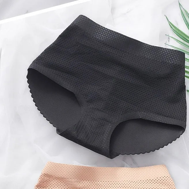 Seamless Shapewear Women's Mid Waist Shaping Triangle Pants Sponge Buttocks Mesh Breathable Hip Lifting Tummy Tightening Pants