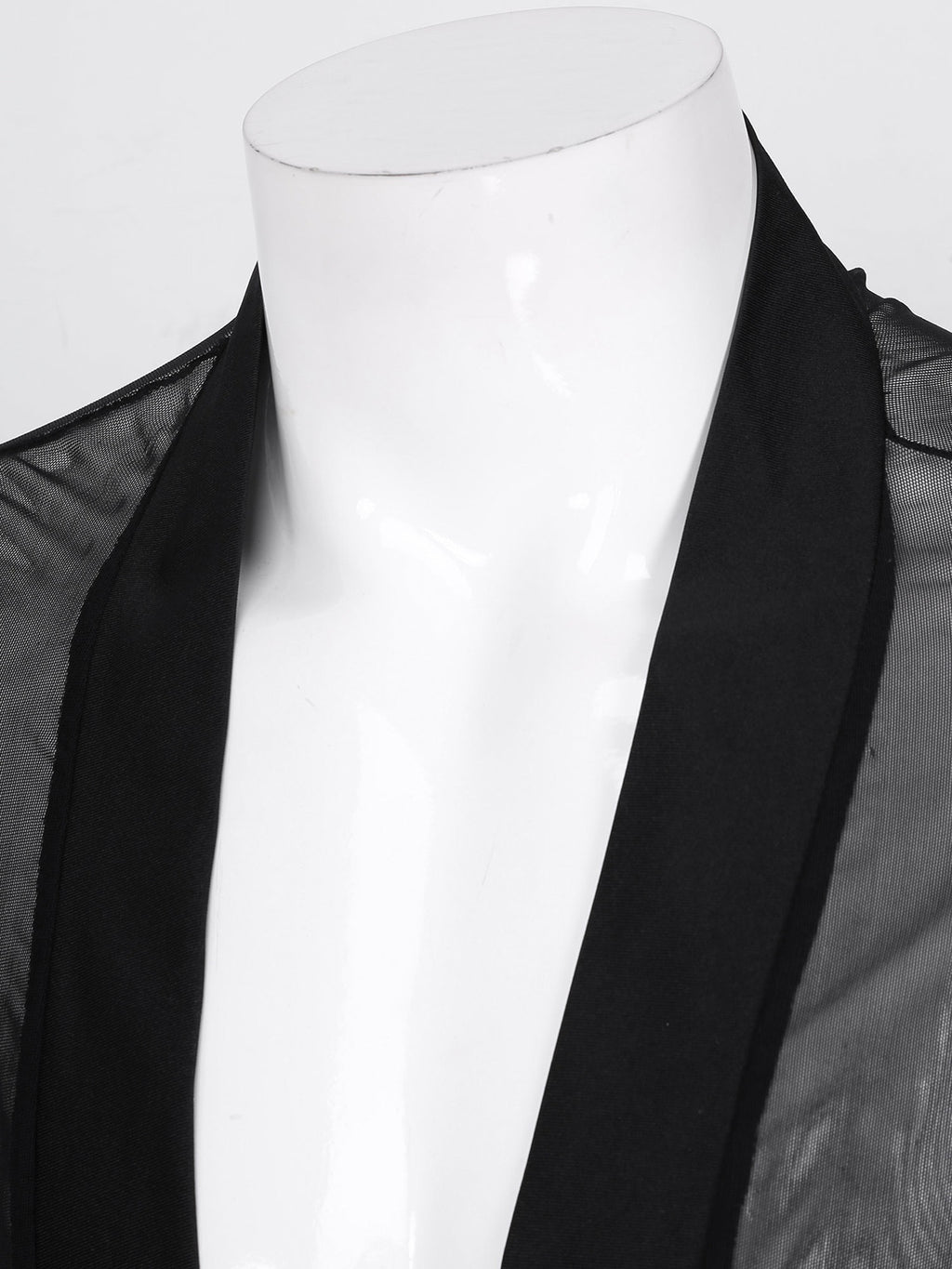 Men Transparent Mesh Robes Sexy Lingerie Front Cardigan Mesh See-through Long Bathrobe Male Gay Long Sleeve Nightgown Underwear