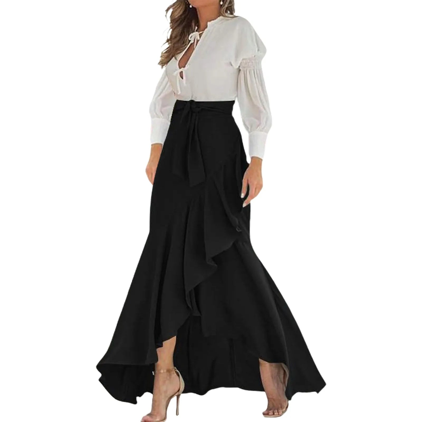 Dresses For Women 2025 Wedding Guest Waistband Lace Wrapped Hip Fishtail Skirt High Waist Sexy Irregular Vestido Mujer Elegante
