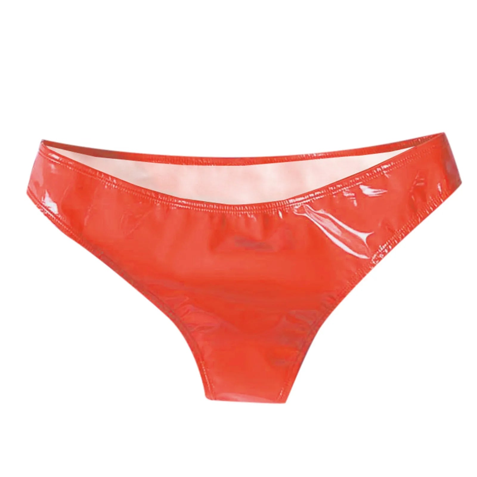 Women Bright PU Leather Panties Low Waist WetLook Shiny Underwear Clubwear Sexy Lingerie Seamless Stretch Solid Brief трусы