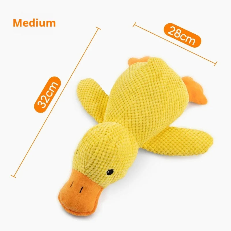 Duck Shape Dog Toy Quacking Plush Pet Toy For Small Large Dog Durable Puppy Molar Chew Toy Fun Interactive Plaything Dog Supplie